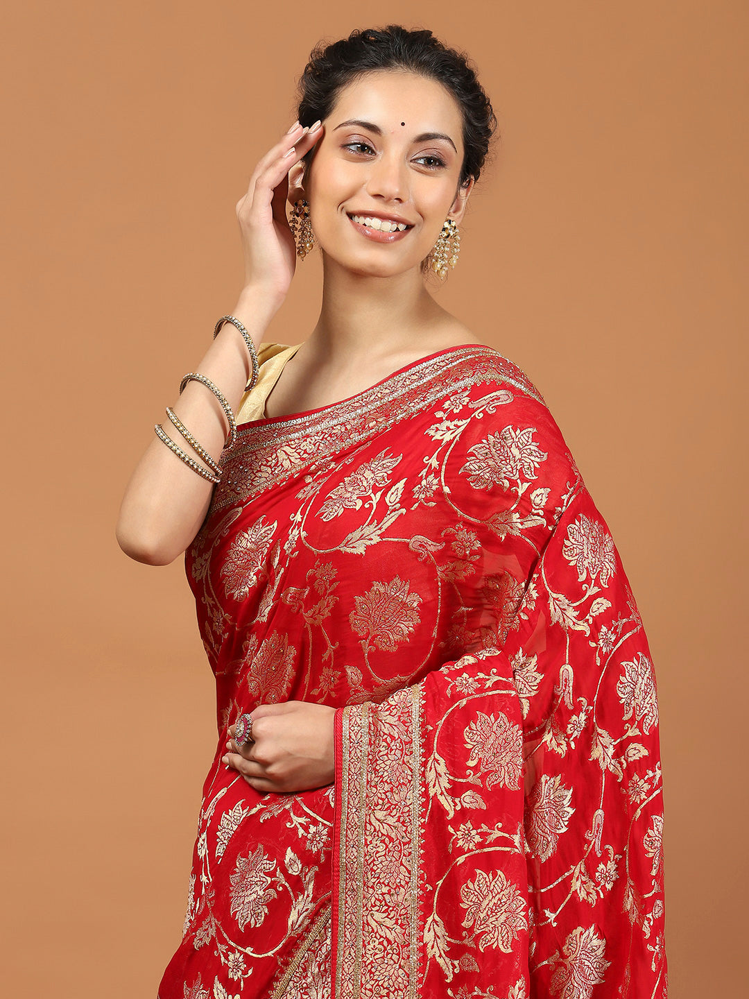 Khaddi Woven Banarasi Saree