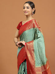 Zari Border Woven Art Silk Saree