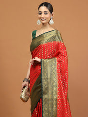 Zari Border Woven Art Silk Saree