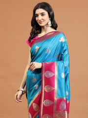 Zari Jaal Woven Art Silk Saree
