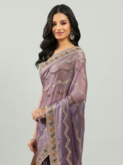 Embroidery Border Organza Saree