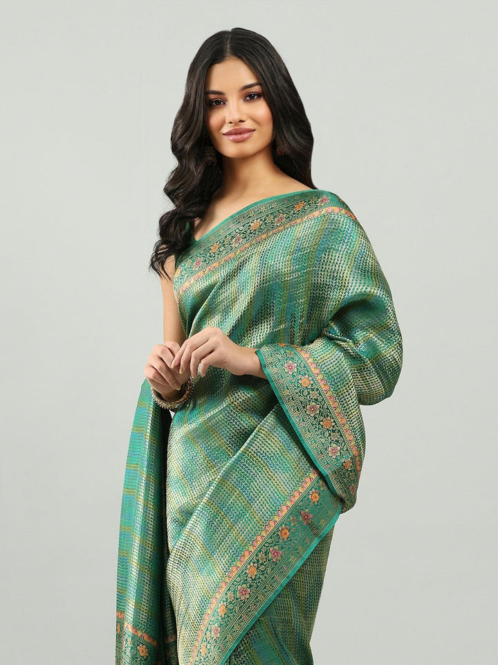 Zari Jaal Georgette Woven Saree