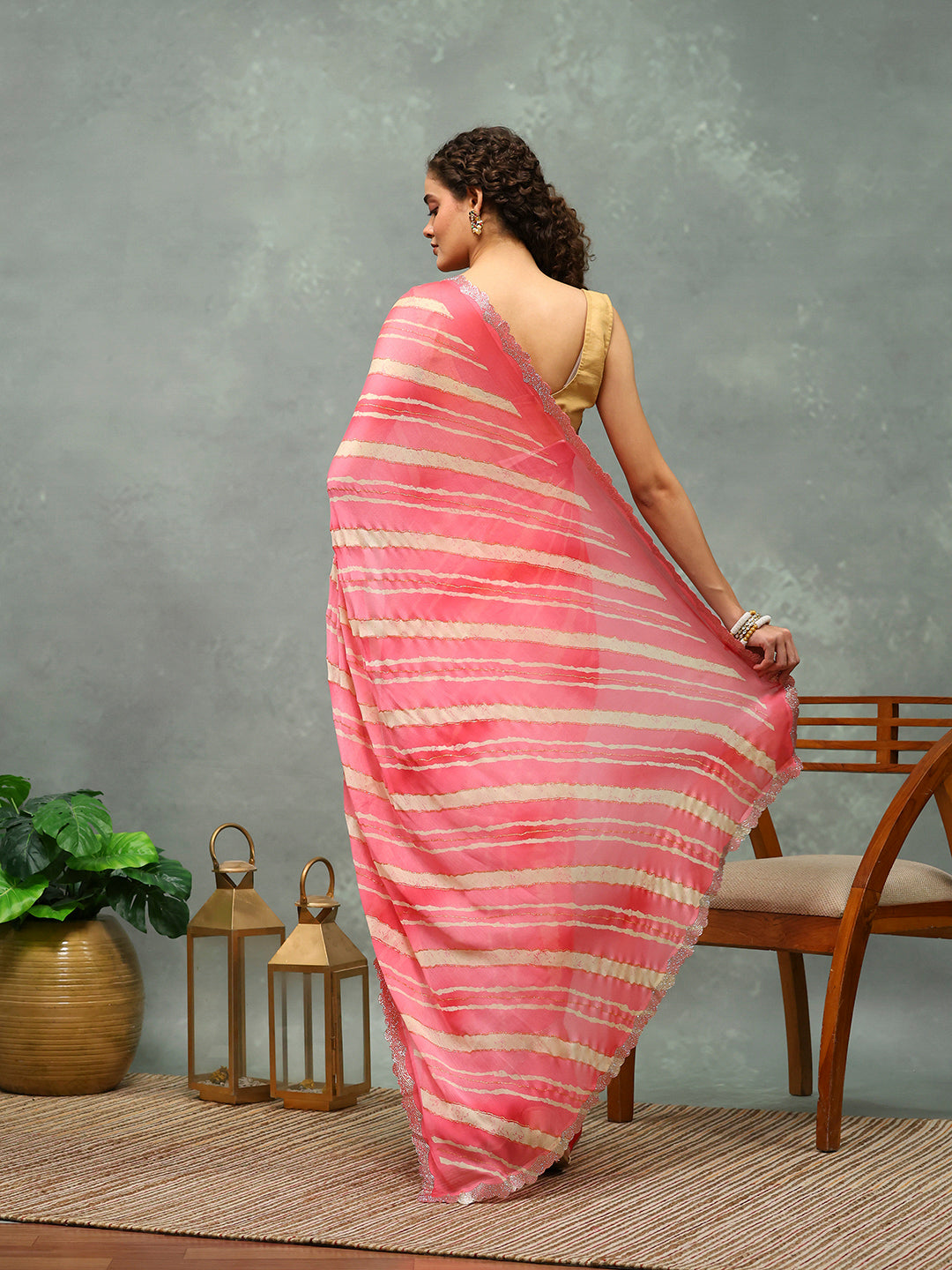 Digital Printed Chiffon Saree