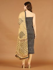 Printed Cotton Blend Unstitched Suit Piece With Dupatta