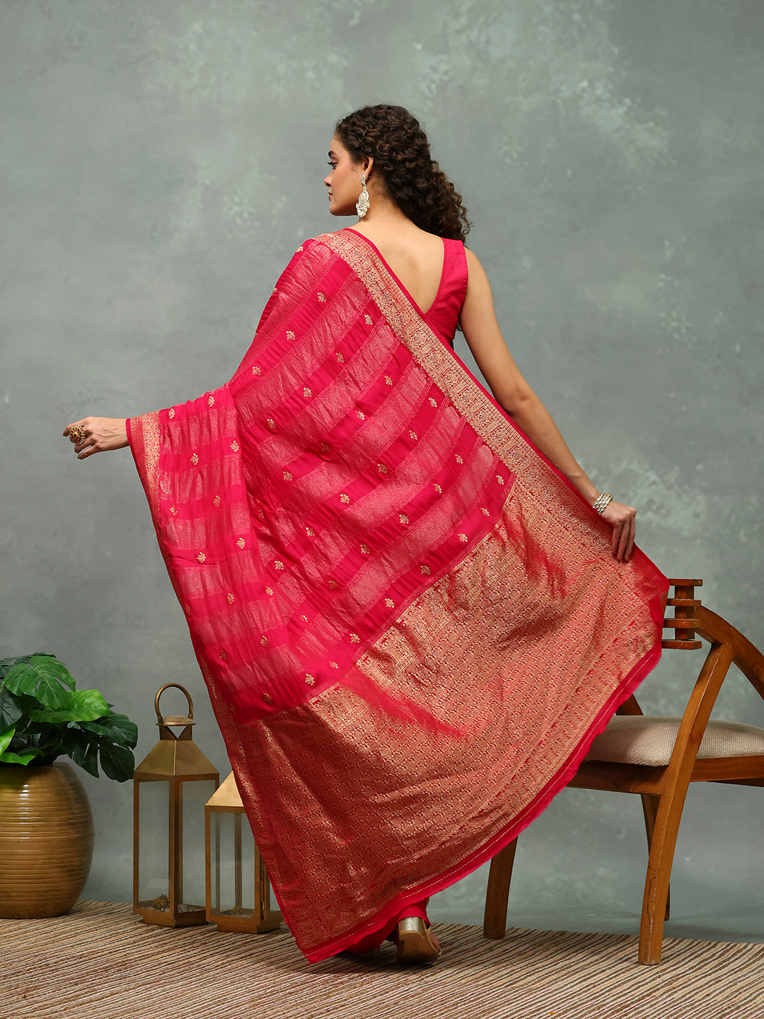 Woven Border Tissue Saree