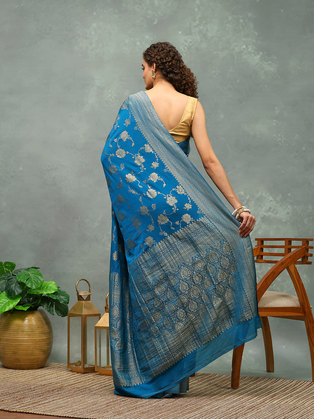 Woven Border Georgette Saree