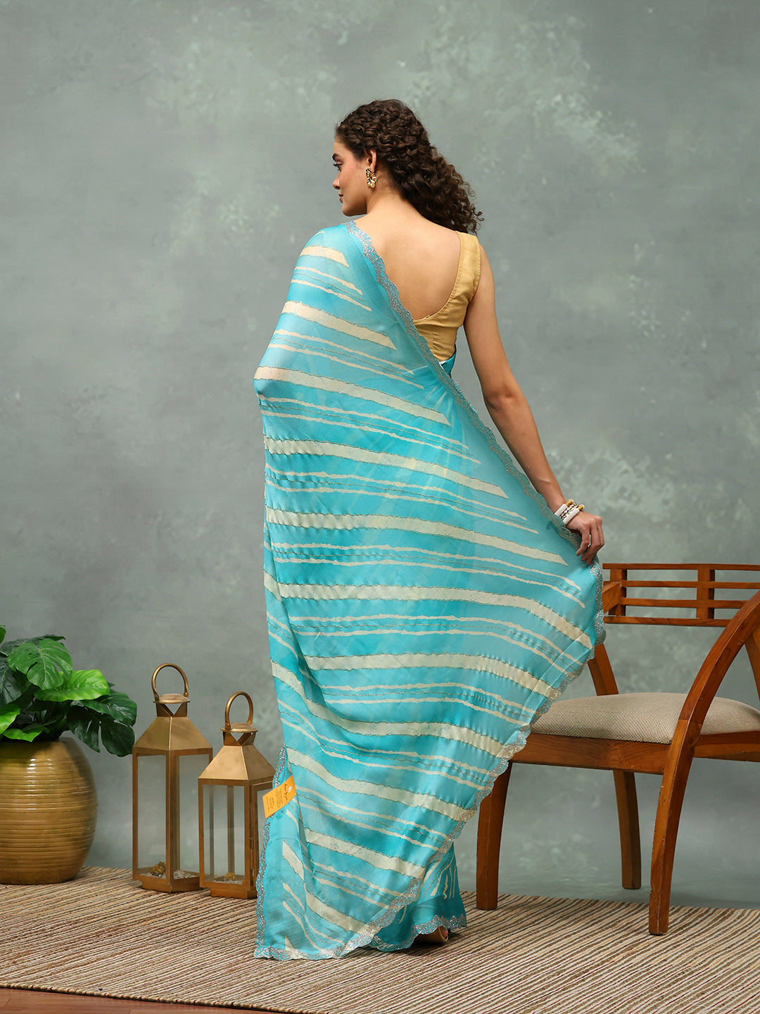 Digital Printed Chiffon Saree