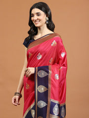 Zari Jaal Woven Art Silk Saree
