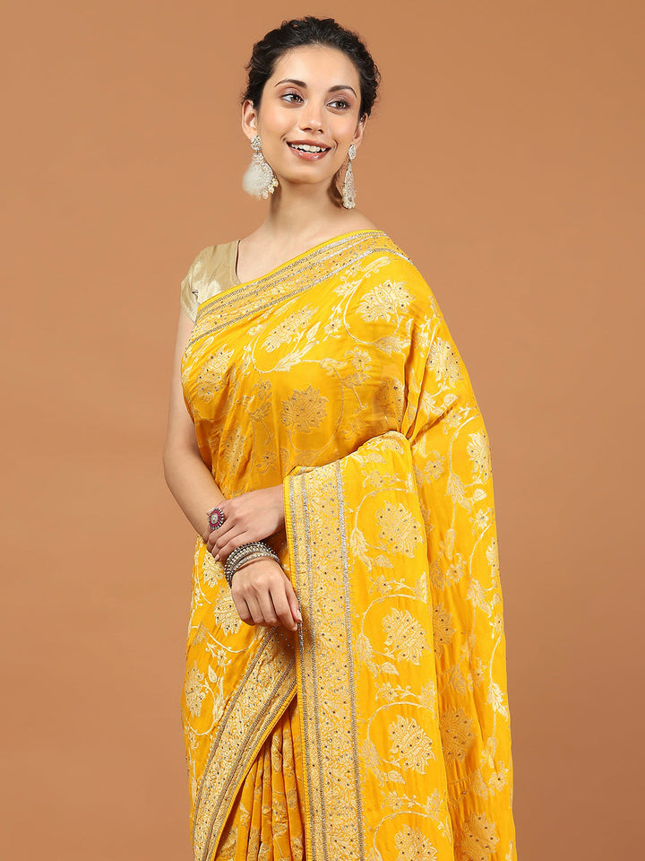 Khaddi Woven Banarasi Saree