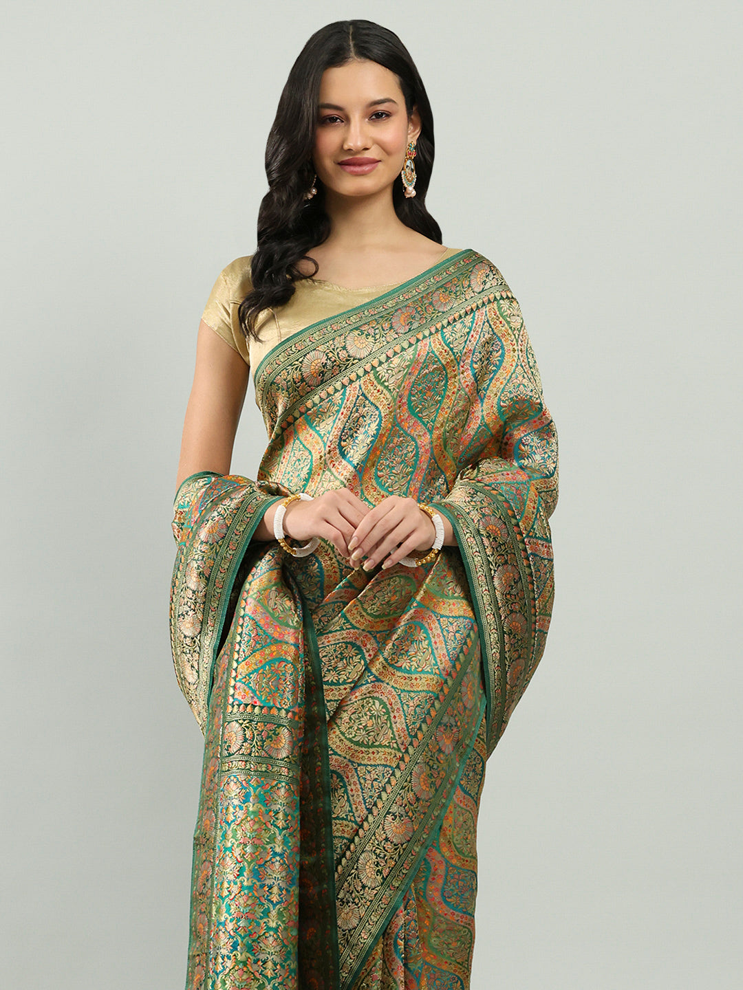 Zari Jaal Georgette Woven Saree
