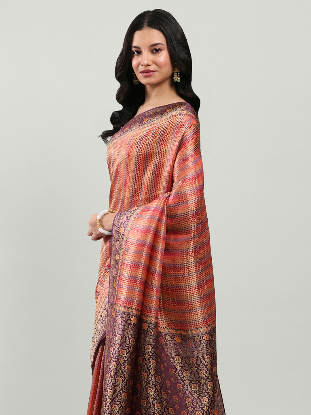 Zari Jaal Georgette Woven Saree