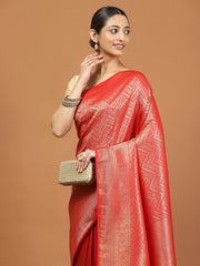 Zari Border Woven Art Silk Saree