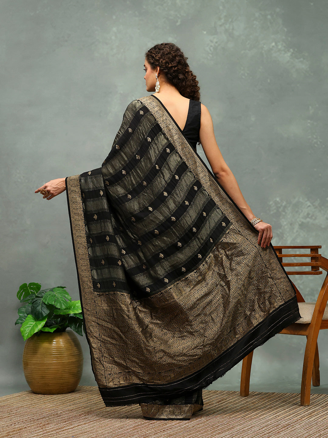 Woven Border Tissue Saree