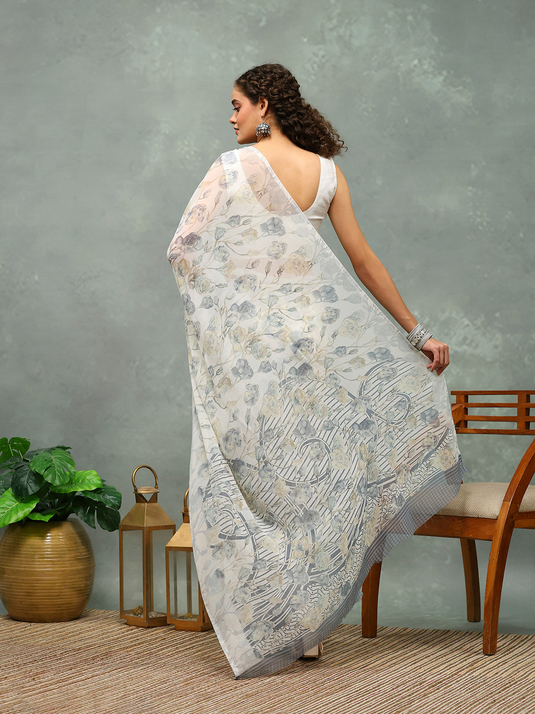 Digital Printed Georgette Saree