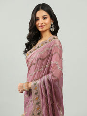 Embroidery Border Organza Saree