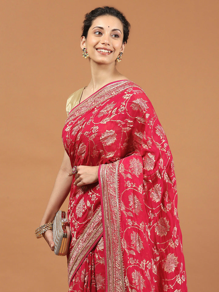 Khaddi Woven Banarasi Saree