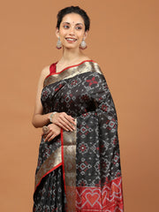 Woven Border Booti Art Silk Saree