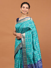 Woven Border Booti Art Silk Saree