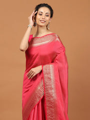 Zari Jaal Woven Art Silk Saree