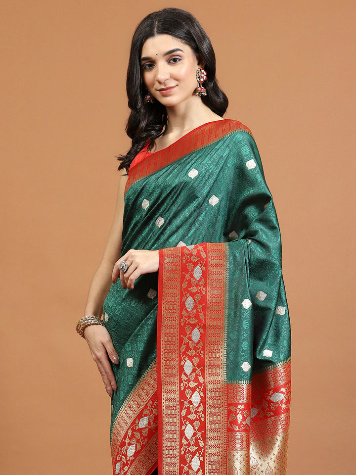 Zari Jaal Woven Art Silk Saree