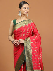 Zari Border Woven Art Silk Saree