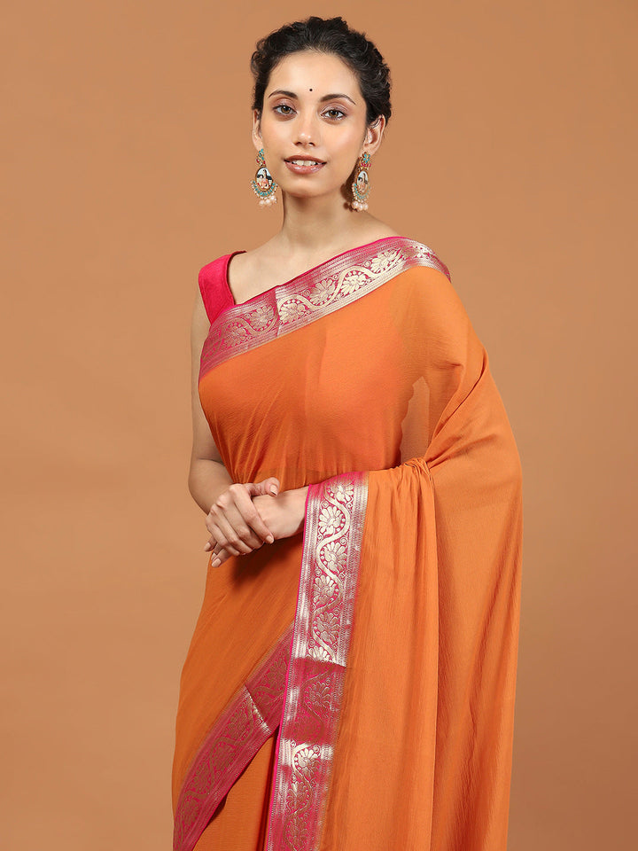 Zari Border Woven Art Silk Saree