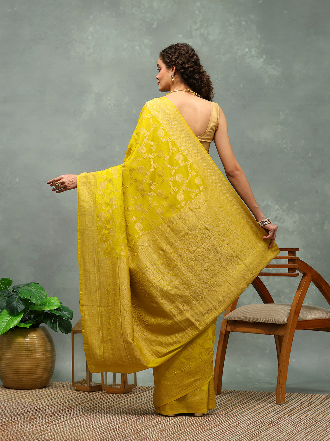 Woven Border Georgette Saree