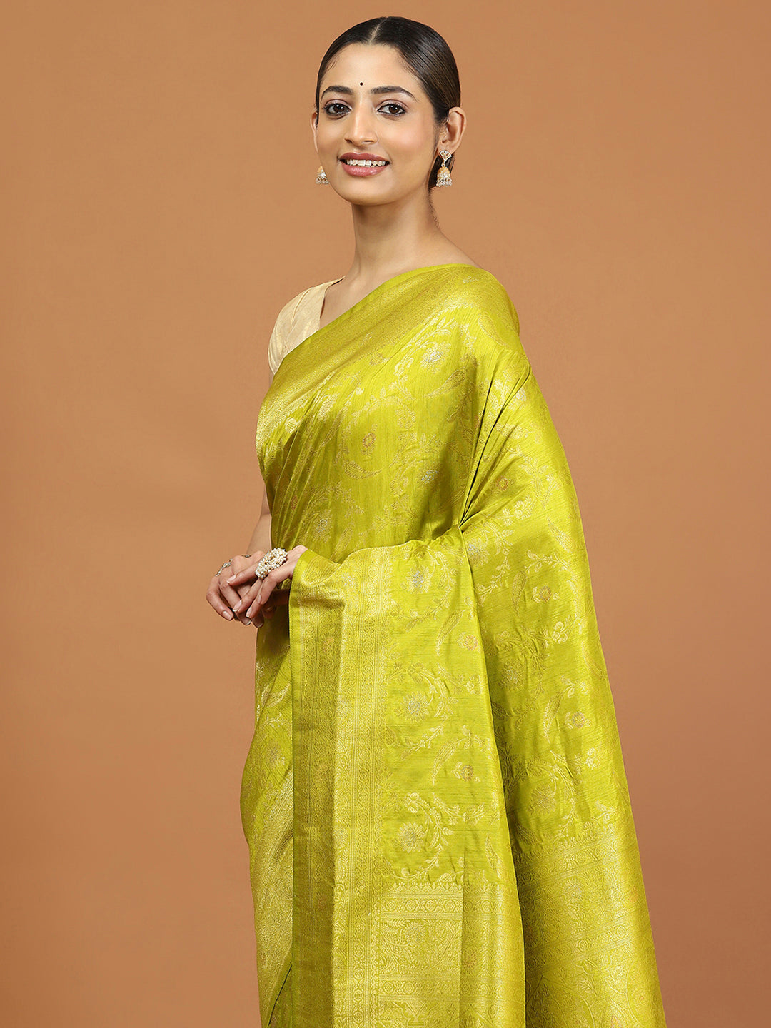 Zari Border Woven Art Silk Saree