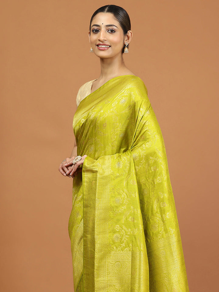 Zari Border Woven Art Silk Saree