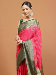 Zari Border Woven Art Silk Saree