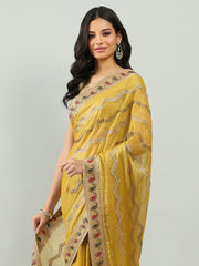 Embroidery Border Organza Saree