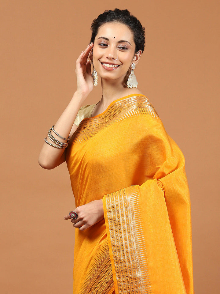Zari Jaal Woven Art Silk Saree