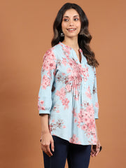 Printed Cotton Blend Kurta