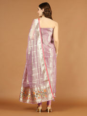 Woven Tissue Unstitched Suit Piece With Dupatta