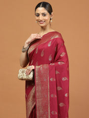 Zari Border Woven Art Silk Saree