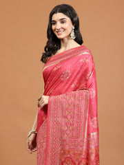 Zari Jaal Woven Art Silk Saree