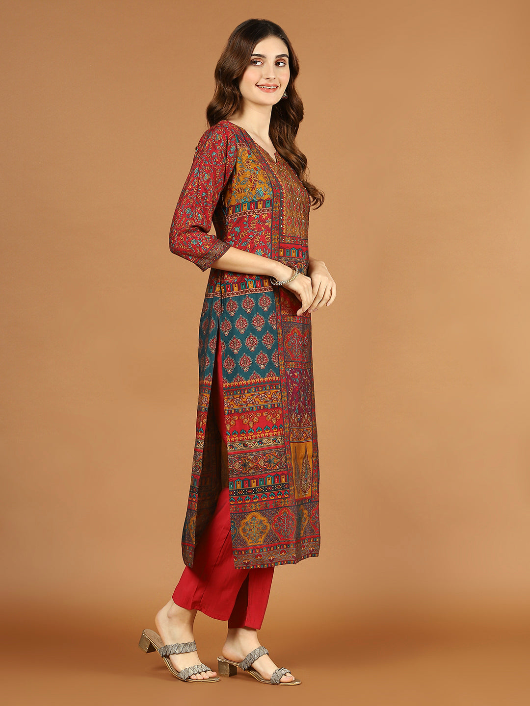 Digital Print Muslin Kurta With Pant &amp; Dupatta