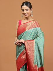 Zari Border Woven Art Silk Saree