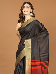 Zari Border Woven Art Silk Saree