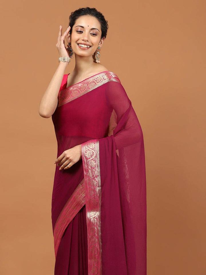 Zari Border Woven Art Silk Saree