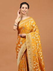 Zari Jaal & Swarovski Georgette Woven Saree