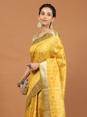 Woven Border Booti Art Silk Saree