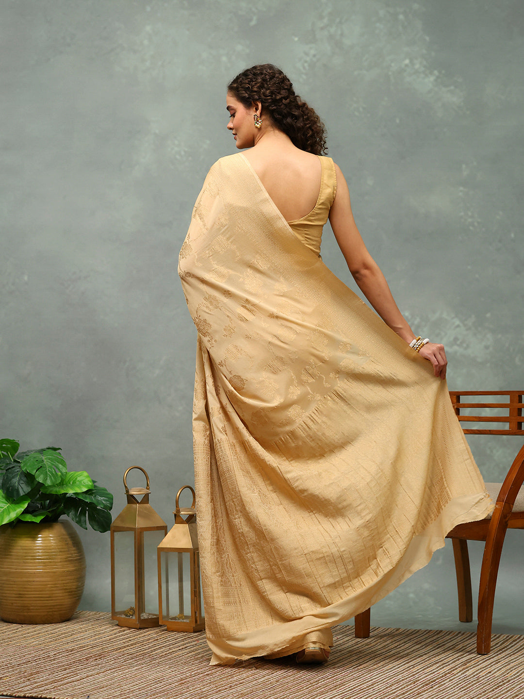 Woven Border Georgette Saree
