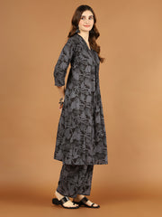 Printed Cotton Kurta With Palazzo