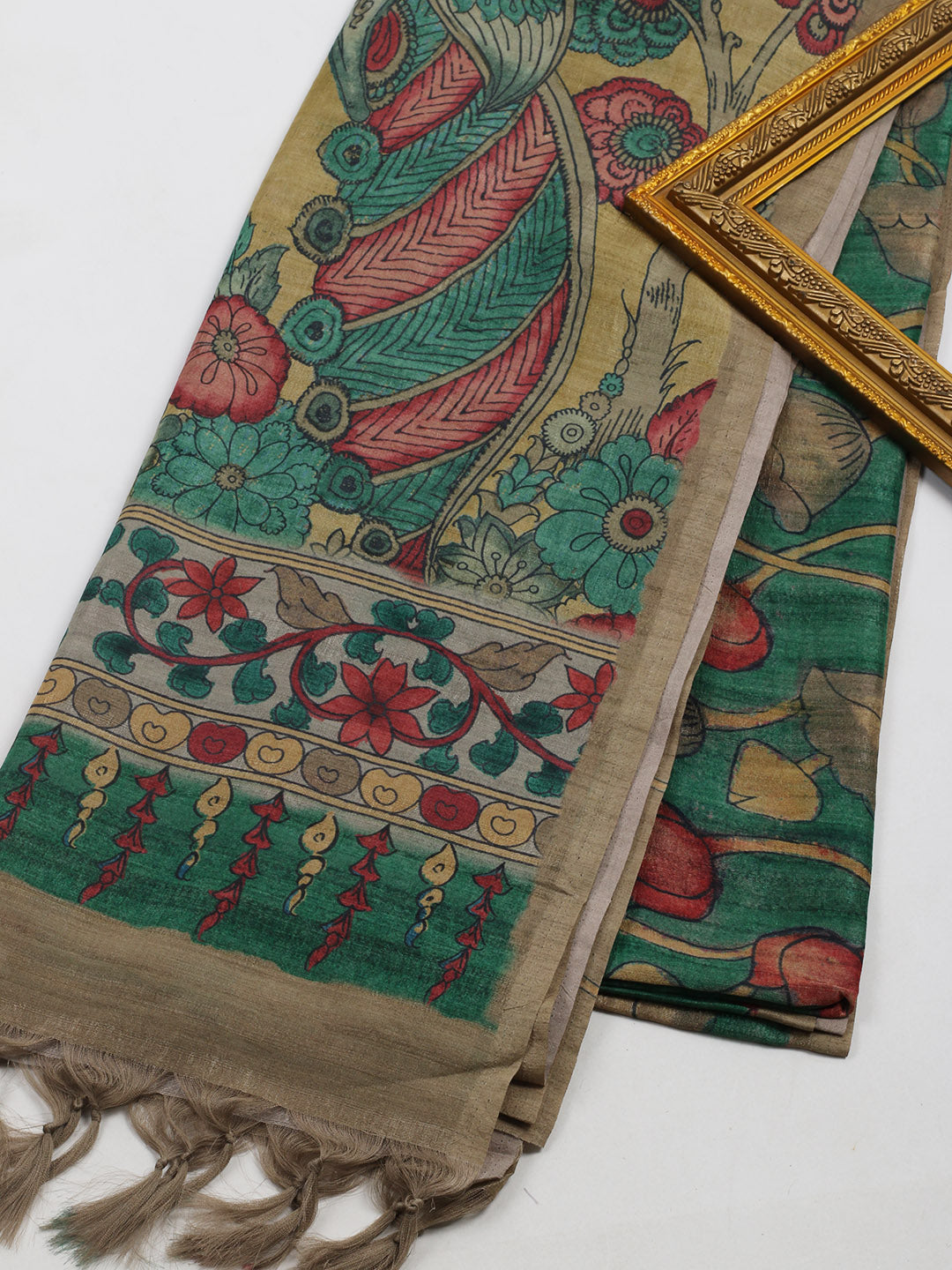 Printed Tussar Saree