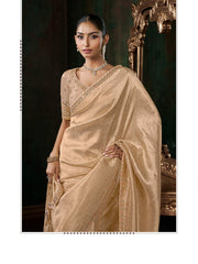 Embroidered Cotton Blend Saree