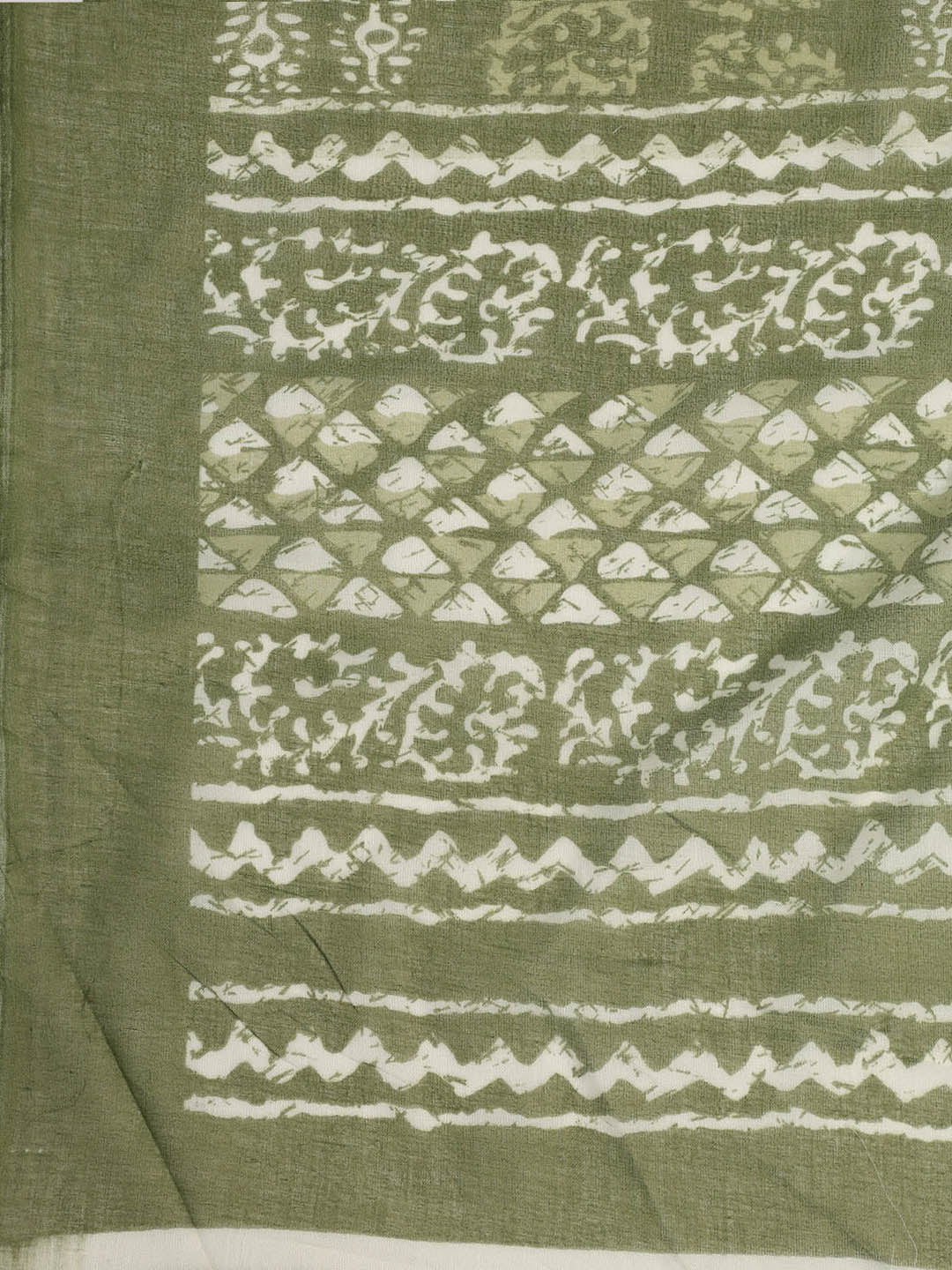 Printed Cotton Blend Unstitched Suit With Dupatta