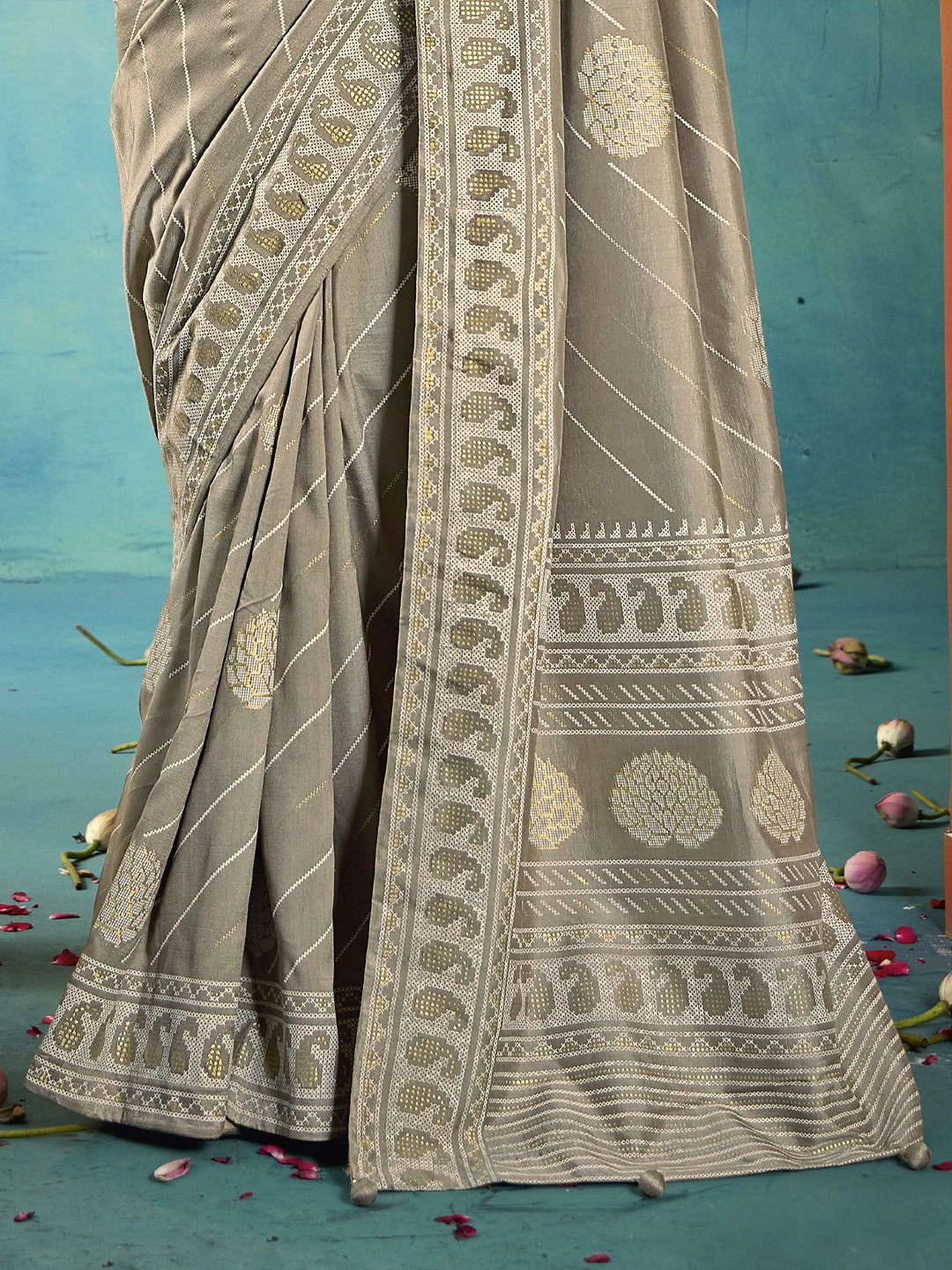 Abstract Print Art Silk Saree