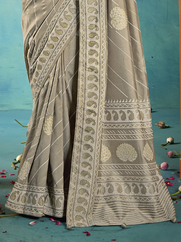 Abstract Print Art Silk Saree