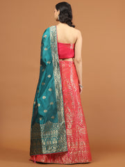 Banarasi Unstitched Choli With Lehenga & Dupatta